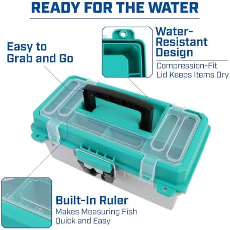 Sheffield 12671 13" Made in USA Tackle Box w/Lift Out Tray & Deep Storage - Image 5