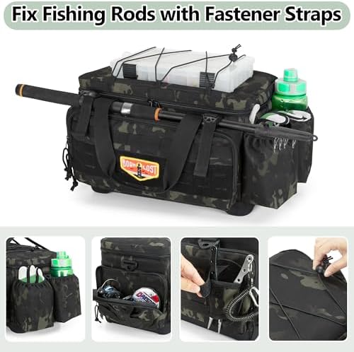 GOBUROS Fishing Tackle Bag, Soft Fish Tackle Storage Bag(NO Tackle Boxes) - Image 3