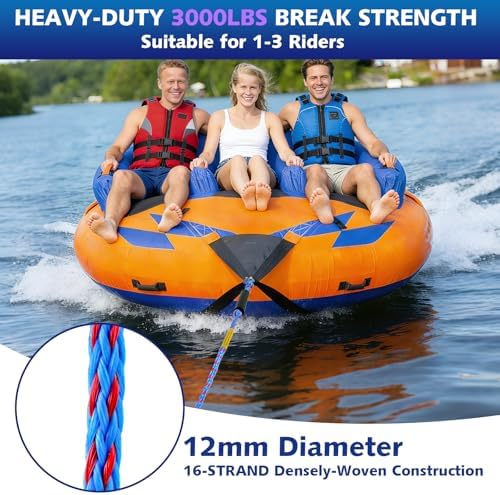 60FT 3-6K Boat Tow Rope for Tubing - Image 2