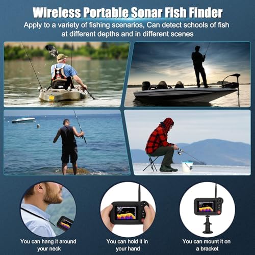 Portable Castable Fish Finder for Kayak with Wireless Sonar Sensor - Image 6