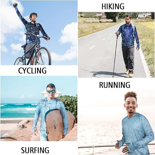 Men's UPF 50+ Sun Protection Hoodie, Long Sleeve Fishing Shirt - Image 6
