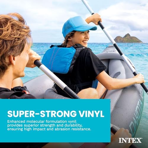 INTEX Dakota K2 Inflatable Kayak 2-Person Portable Set with Paddles & Pump - Image 4