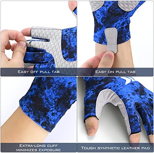 KastKing La Sal UPF50+ Fingerless Fishing Gloves, Men and Women - Image 2
