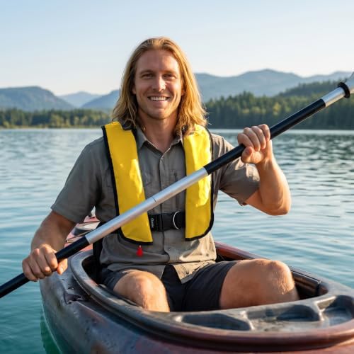 Automatic Inflatable Life Jacke for Adults| Supports up to 330 lbs | Life Vest for Adults| Inflatable PFD Vest Adult| Outdoor Water Sports. - Image 4