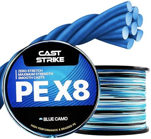 Braided Fishing Line, 100% PE X8 Super Braid for All Waters Pro by CASTSTRIKE