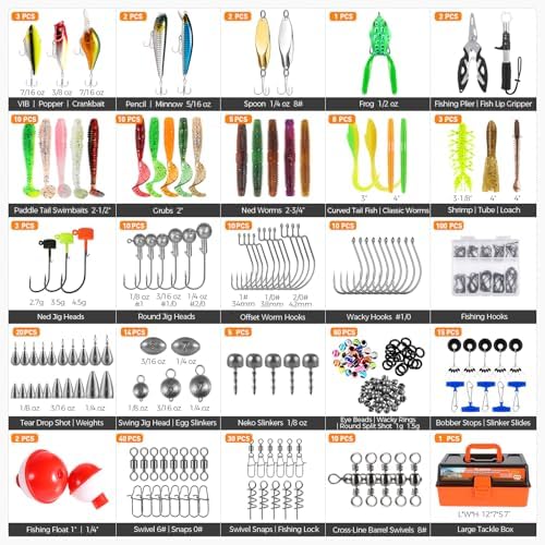 PLUSINNO Large 3 Layers Fishing Tackle Box Lures Kit with Tackle Included - Image 5