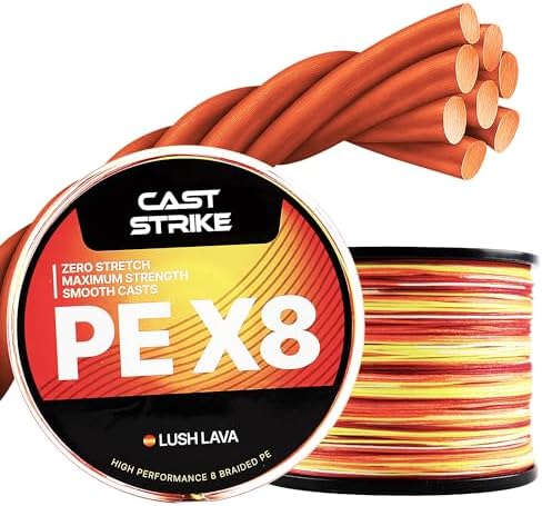 Braided Fishing Line, 100% PE X8 Super Braid for All Waters Pro by CASTSTRIKE