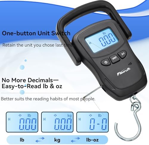 Fishfun Rechargeable Fish Scale, Digital Hanging Fish Weight Scale with Large Handle and Tape Measure for Fishing, Hunting, Outdoor, Farm, 110lb/50kg - Image 4