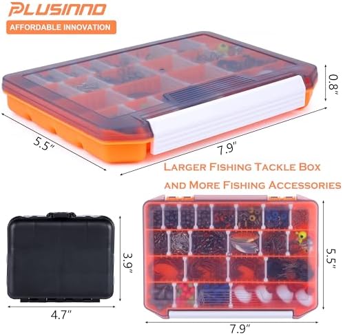 PLUSINNO Fishing Lures, All-in-One Fishing Tackle Box with Tackle Included, Fishing Gear Lure Bait Accessories Kit for Freshwater Bass Trout, Ideal Fishing Gifts for Men, Father & Beginners - Image 2