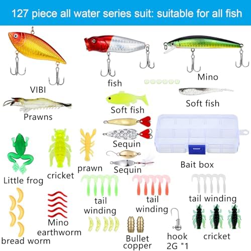 Sosation 134 Pcs Fishing Tool Beginner Starter Kit - Image 2