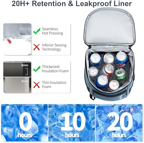 SPARTER Backpack Cooler Insulated 33/49 Can Leakproof Waterproof Bag Beach - Image 6