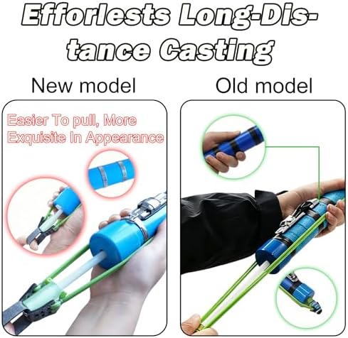 Catapult Fishing Rod, Heavy-Duty Durable Slingshot Fishing Pole for Freshwater & Saltwater, Portable Travel Lure Launcher, Great Outdoor for Anglers, - Image 2