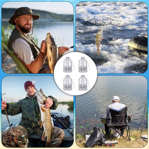Gemscream 30 Pcs Catfish Rattles for Catfishing, Fishing Rattles with 15 Stainless Steel Beads, Rocket Shaped Inline Fish Attractor Fishing Tackle for Catfish Bass Pompano - Image 6