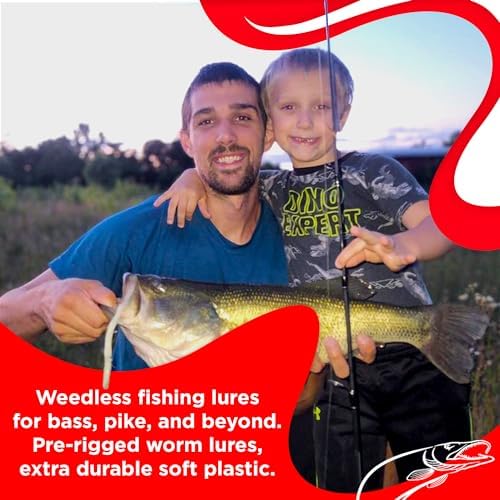 DeLong Lures 6" KILR Worm – Made in USA Weedless Pre-Rigged Soft Plastic Swimbaits, Extra Durable Bass Fishing Lures for Pike and More, 5-Pack Variety - Image 6