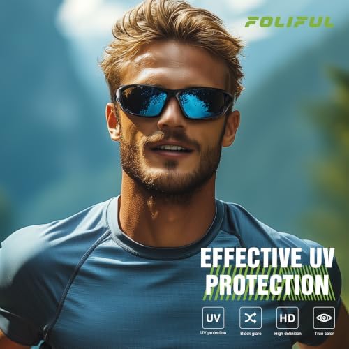 Polarized Sports Wrap Around Sunglasses Men Fishing Running Golf - Image 3