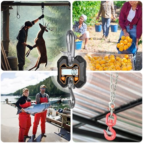 Fuzion Hanging Scale 440lb/200kg, Mini Crane Scale, Snap-Fit Lifting Ring - Image 7