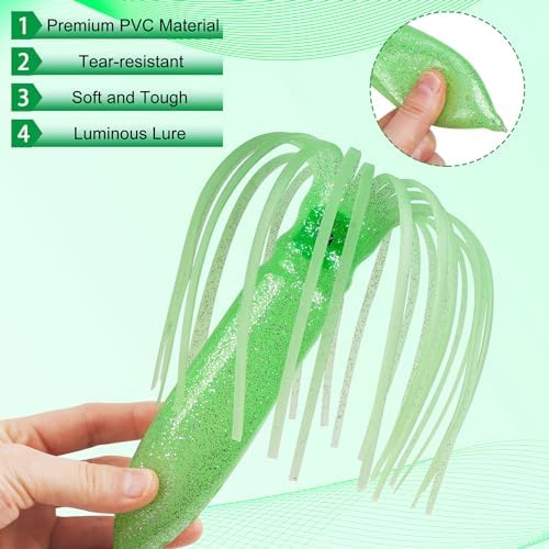 Luminous Octopus Squid Skirts Fishing Lures 3/8pcs Soft Squid Trolling Lure - Image 4