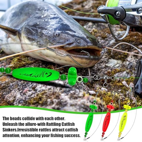 YOTO Santee Cooper Rig, Catfish Rig for Bank Fishing, Catfishing Tackle Rattler Floats, Chunky Rigs Catfish Equipment - Image 4