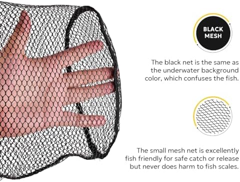 SF Fly Fishing Landing Net Soft Rubber Mesh Trout Net Catch and Release Net - Image 5
