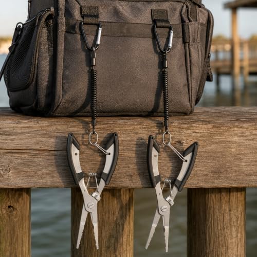 HAMMER IRON ALLEY 2PCS Stainless Steel Fishing Pliers with Lanyard, HIA Needle Nose Pliers Fishing Hook Remover, Great for Saltwater and Freshwater - Image 7