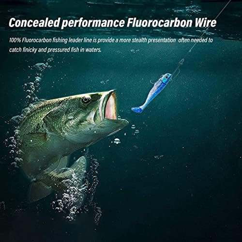 Fluorocarbon Fishing Leader,20LB-80LB Fluorocarbon Leaders for Saltwater Freshwater,100% Fluorocarbon Leaders Line with Swivels and Snap… - Image 6