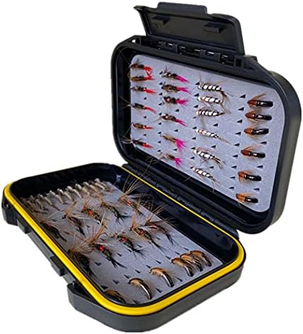 Fly Fishing Flies Kit, 50Pcs Handmade Fly Fishing Gear with Dry/Wet Flies, Streamers, Fly Assortment Trout Bass Fishing with Fly Box (6 Mixed Styles) - Image 3