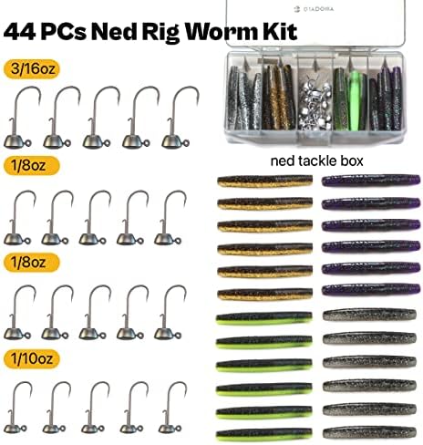 Ned Rig Baits Kit,TRD Soft Plastic Worms or Crawfish for Bass Fishing - Image 4