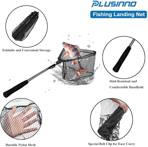 PLUSINNO Fishing Net Fish Floating Landing Net with Handle - Image 5