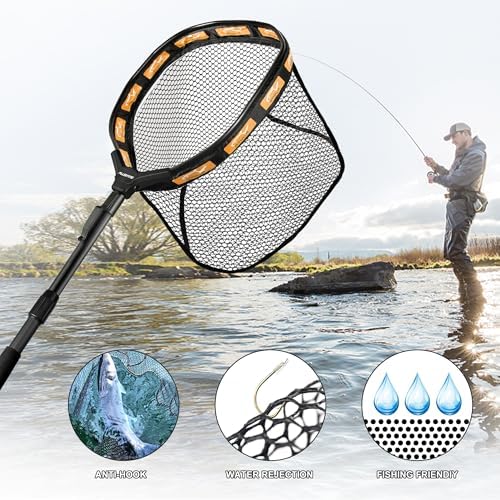 PLUSINNO Fishing Net Fish Floating Landing Net with Handle - Image 6