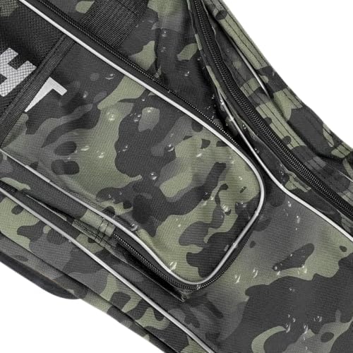 Seaknight Portable Fishing Rod Case - 2 Sizes (53.15in/59.0in) Oxford Fabric Tackle Storage Bag for Travel, Durable Rod Carrier for Freshwater & Saltwater Anglers (Black Camou, 150cm/ 59.0in) - Image 7