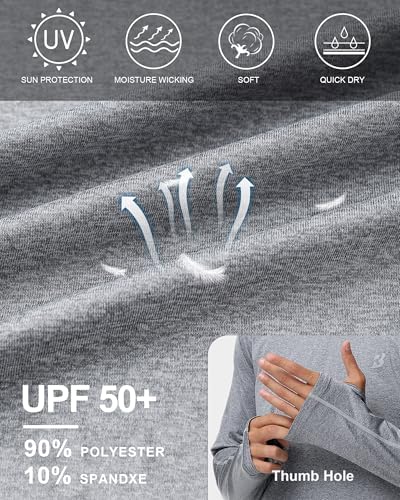Roadbox Men's UPF 50+ Fishing Shirts, Long Sleeve UV Sun Protection Hoodie - Image 5