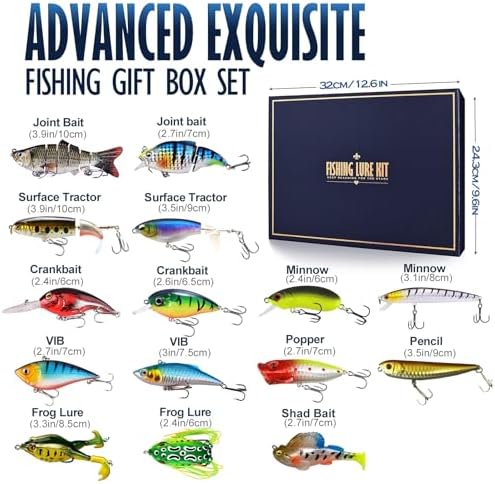 Fishing Lures Kit for Bass, 15PCS Swimbaits Crankbaits Fishing Tackle Set - Image 4