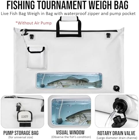 THKFISH Fish Tournament Weigh in Bag for Bass Fishing with Leakproof Zipper - Image 2