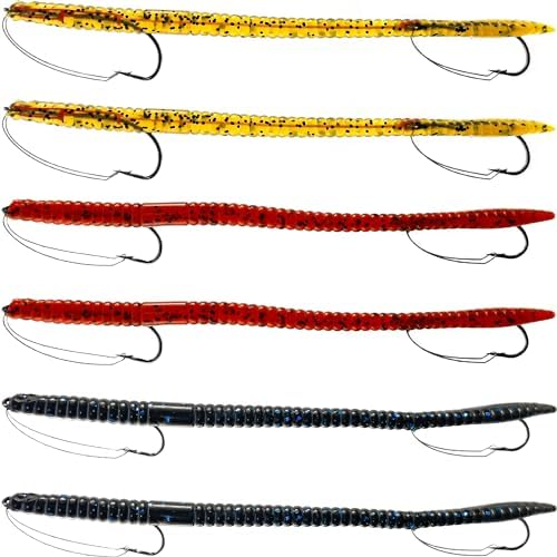 Weedless Fishing Lures Bass Lures, Soft Plastic Worm Swimbaits by VMSIXVM