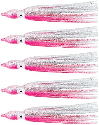 BLUEWING Trolling Squid Skirts Fishing Saltwater 2,3,5,8,12 Inch Octopus Lures 1pcs/5pcs by BLUEWING