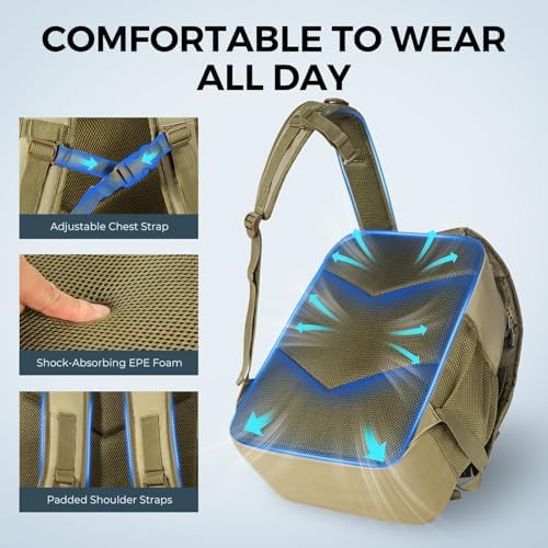 KastKing KastMate Fishing Backpack With 2 Rod Holders, Khaki - Image 4