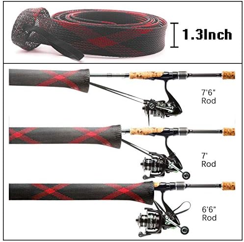 Fishing Rod Cover - 4 Pack Rod Sleeve Socks with Lanyard for Fly, Spinning, Casting, Sea Fishing - Image 5