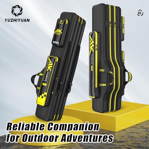 Fishing Rod Case 51in Quad-Layer 1680D Heavyweight Oxford Fishing Pole Case & Bag with Wire Frame Support (Not Hardshell)Quick-Access Compartments Anti-Sag Design Fishing Rod Bag Fishing Gift for Men - Image 6