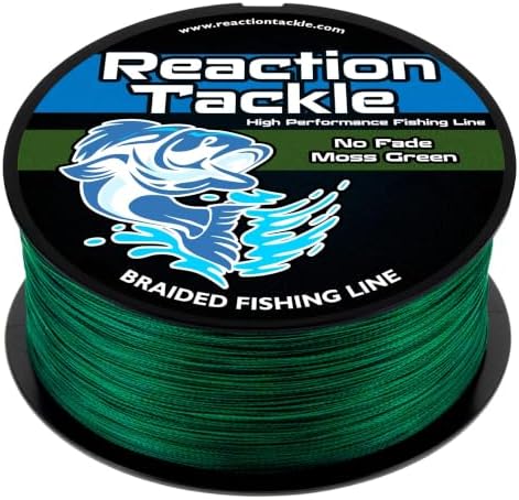 Reaction Tackle Braided Fishing Line - Pro Grade Power Performance for Saltwater or Freshwater Fish - Colored Fishing Line Braid for Extra Visibility by ReactionTackle