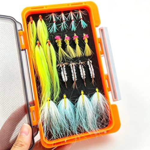 20pcs Fly Fishing Flies Kit with Box, Trout Starter Assortment of Dry Flies, Wet Flies, Nymphs and Streamers for Freshwater Bass Fishing - Image 5