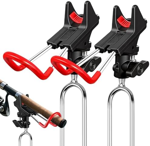 Fishing Rod Holder for Ground 2 Pack,Height Adjustable 22.4-34.3in,360 Degree Adjustable Easy Folder Rod Holder for Ground (Rod Holder -01) by Leeko