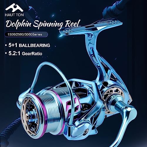 HAUT TON Dolphin Spinning Reel, 5+1BB Saltwater Fishing Reels - Image 3
