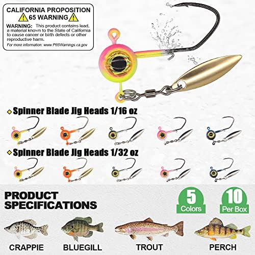 Crappie-Baits- Plastics-Jig-Heads-Kit-Shad-Minnow-Fishing-Lures-for Crappie-Panfish-Bluegill-40 &135 Piece Kit - Image 4