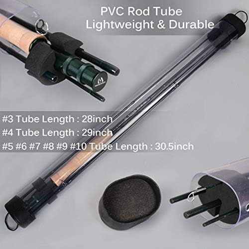 M MAXIMUMCATCH Maxcatch Extreme Graphite Fly Fishing Rod 4-Piece 9 Feet with IM6 Carbon Blank, Hard Chromed Guides, A Cork Grip (Size:3/4/5/6/7/8/10wt) - Image 6