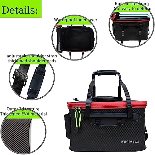Fishing Bucket, Multifunctional Foldable Portable Fishing Bucket, EVA Fish Bucket are Suitable for Storing Live Fish and Fresh Fish Bait. (size3gallon) - Image 4