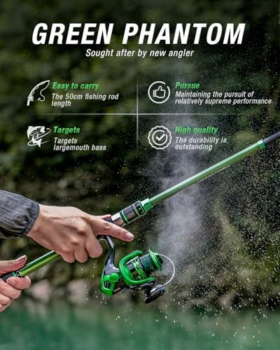 Ghosthorn Telescopic Fishing Rod and Reel Combo,Spinning Travel Kit - Image 6