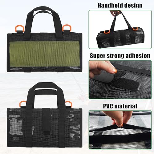 AGOOL Fishing Lure Bag, Roll Up Bait Bag 6 Pockets PVC Protective Lure Wraps Covers Waterproof Portable Large Capacity Fishing Tackle Organizer Storage Bag for Fishing Lures Jigs Hooks Baits Tackle - Image 4