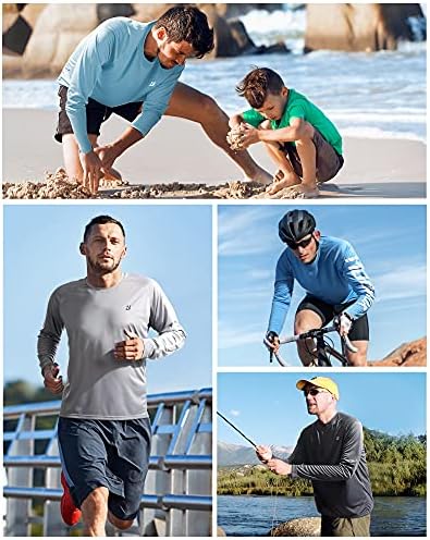 Roadbox Men's UPF 50+ UV Sun Protection Shirts, Long Sleeve Swim Rash Guard - Image 5