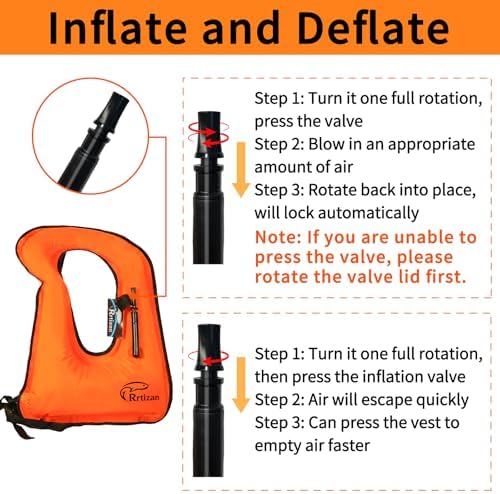 Rrtizan Snorkel Vest, Adults Inflatable Snorkeling Vest up to 220 lbs - Image 4