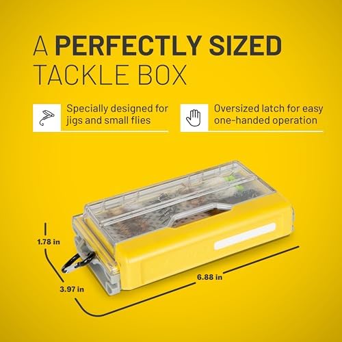 Plano Edge Micro Fly Storage Box, Gray and Yellow, Waterproof and Rust-Resistant Customizable Fishing Tackle Organization - Image 5